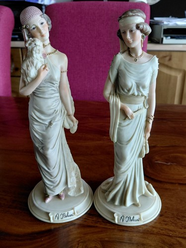 Pair elegant ladies signed - pair, of