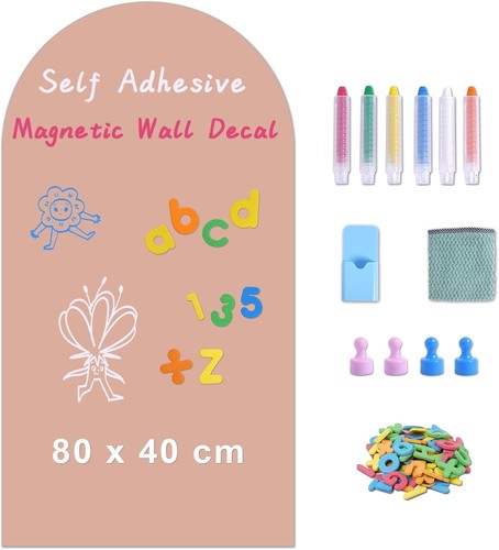 Pink magnetic chalkboard wall - pink,