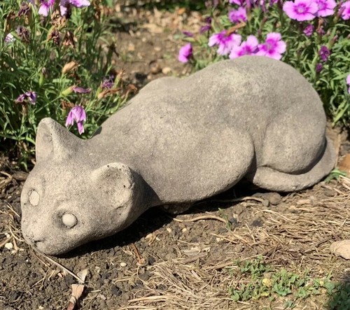 Stone garden laying pouncing - stone,