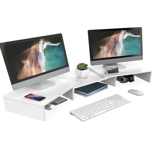 Dual monitor stand shelf - monitor, 3