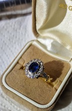 sapphire and diamond ring 18ct