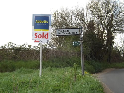 Photo 6x4 roadsign - &, estate