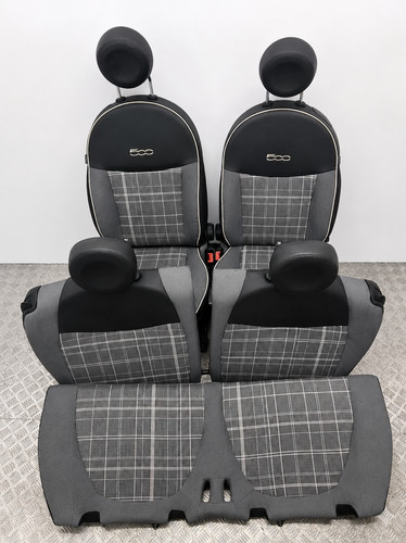 Fiat 500 seats - grey, &
