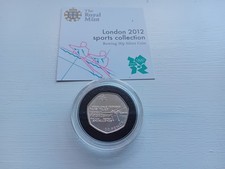2012 Royal Silver (.925) 50p - London Olympic Games  - Rowing - BUNC Coin & COA