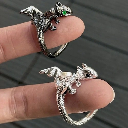 Vintage dragon ring gothic - vintage,