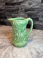 Beautiful large Vintage Delcroft Ware Jug/ Pitcher, Model 304. Green Rare 16cm