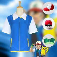 Pokemon Ash Trainer Cosplay Costume Kids Jacket Set