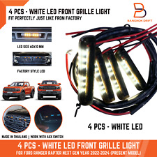 WHITE LED 4PCS FRONT GRILLE LIGHT LAMP FOR FORD RANGER RAPTOR NEXT GEN 2022-2025