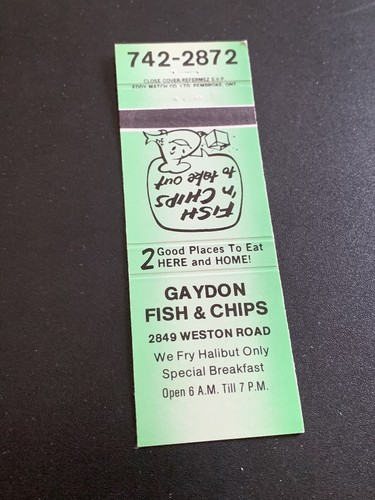 Vintage matchbook gaydon - vintage,