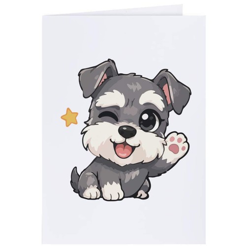 Waving schnauzer gift wrap - schnauzer', /