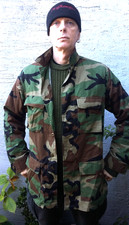 US Army MEDIUM EXTRA LONG NYCO Winter BDU M81 Woodland Camo Combat Jacket