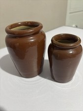 Stoneware brown glazed - 2x,