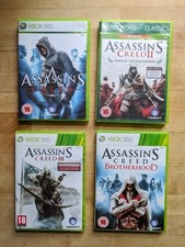 Assassins Creed Xbox 360 Bundle 4 Games 1,2,3 And Brotherhood - all with manual 
