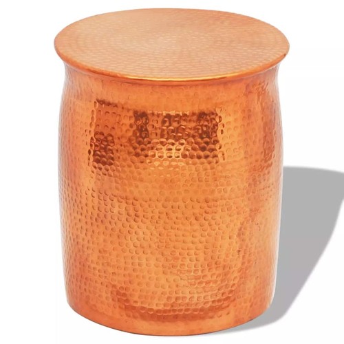 Hammered aluminium stool end - hammered,