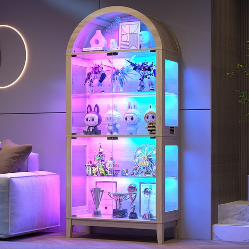 Arched display cabinet with - arched,