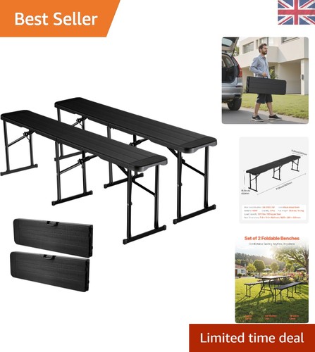 Plastic folding bench 6ft - plastic,