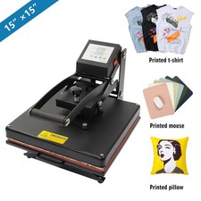 15 x 15 inch Heat Press Machine Digital Transfer Sublimation T Shirt Printer