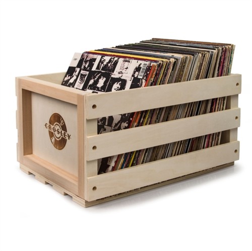 Record storage crate - record, (natural)