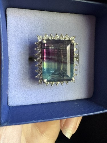 Banded fluorite s925 silver - banded,