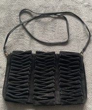 Suede handbag with Shoulder strap