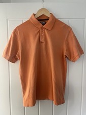 MUSTO Performance Polo Shirt Orange Short Sleeve Men’s Size UK Medium Sailing