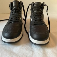 Primark Mid High Top Shoes White Black Men Sneaker Size UK11 EU46 Used