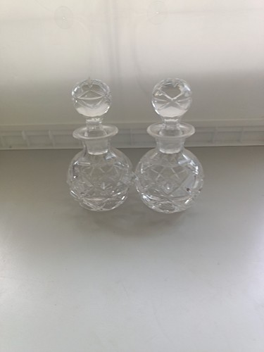 Two small crystal glass drinks - two,