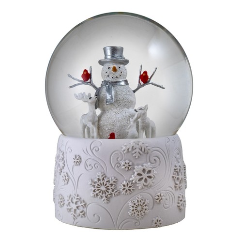 Snowman with cardinals - snowman,