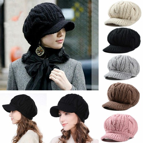 Womens winter wool knit visor - womens,
