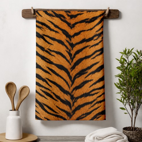 Tiger print tea towel animal - tea,