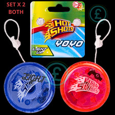 🍭 Light Up Yo-yo 2 Pack Kids LED Toy Auto Return Red & Blue Assorted Sets Gifts