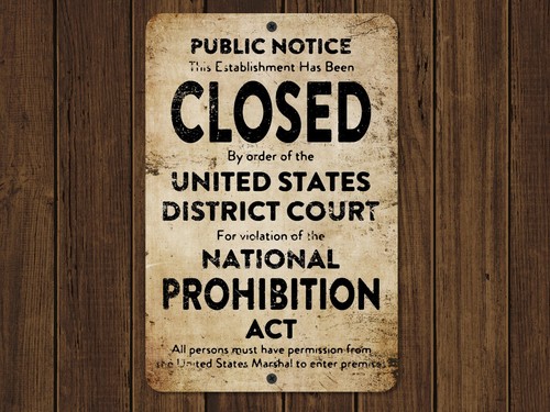 Prohibition bar sign - sign, vintage