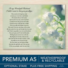 Husband Birthday Memorial Card