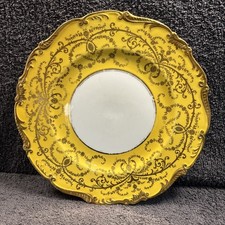 Rare Yellow Coalport Anniversary Large Dinner Plate 10.5"