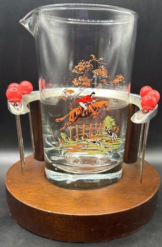 Vintage fox hunting - hunting, glass