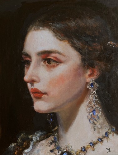 Original oil painting young - oil,