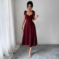 Lace-up Waist-cinching Maxi