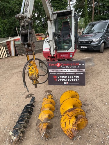 Hydraulic digger auger post - hydraulic,