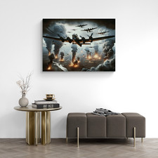 WW2 BOMBER CANVAS PICTURE