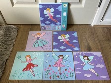 Djeco 5 Fairy Stencils - Kids Arts & Craft - Complete - VGC