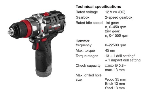 Parkside performance 12v - parkside,