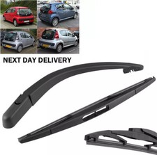 Rear Windscreen Wiper Blade & Arm Set Fit Peugeot 107 Toyota Aygo MK1 Citroën C1