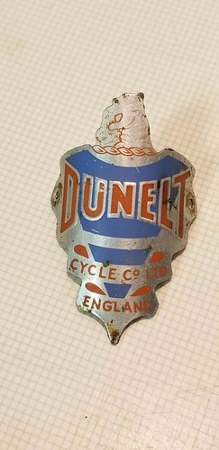 Dunlet headbadge for - , vintage