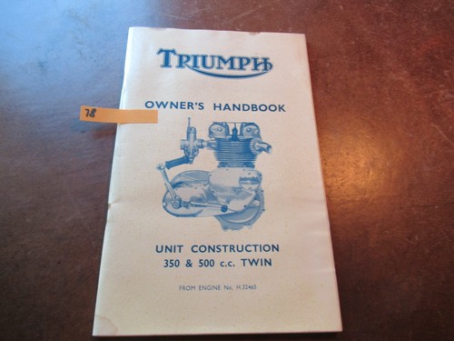 Triumph owners manual 350 - triumph,