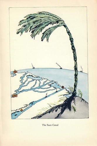 Suez canal palm tree sail - suez,