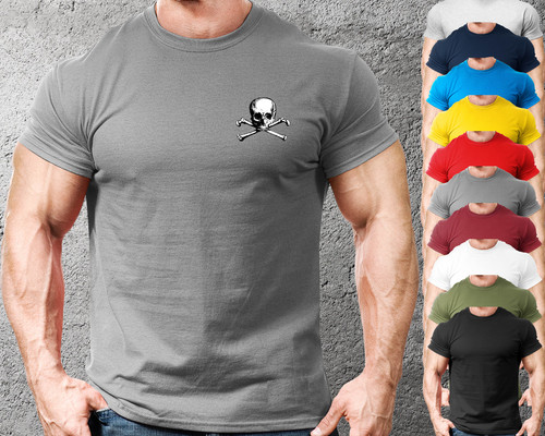 Skull crossbones gym t - &,