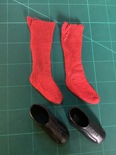 Vintage Action Man Original Manchester UNTD Red Football Footballer Socks Boots