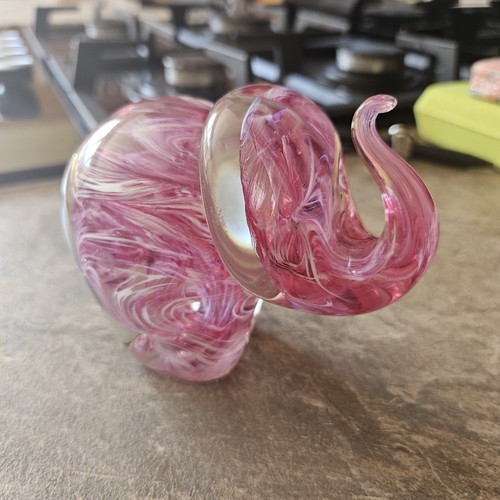 Avondale glass pink elephant - pink,