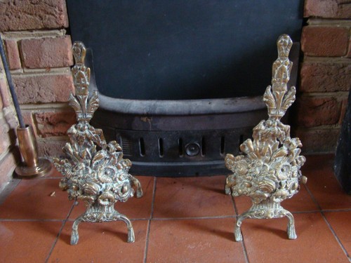 Vintage ornately cast brass - ornately,