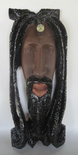 Rasta reggae man carved - carved, head